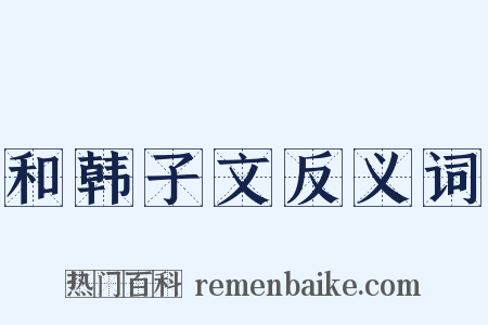 和韩子文反义词是什么意思的图片